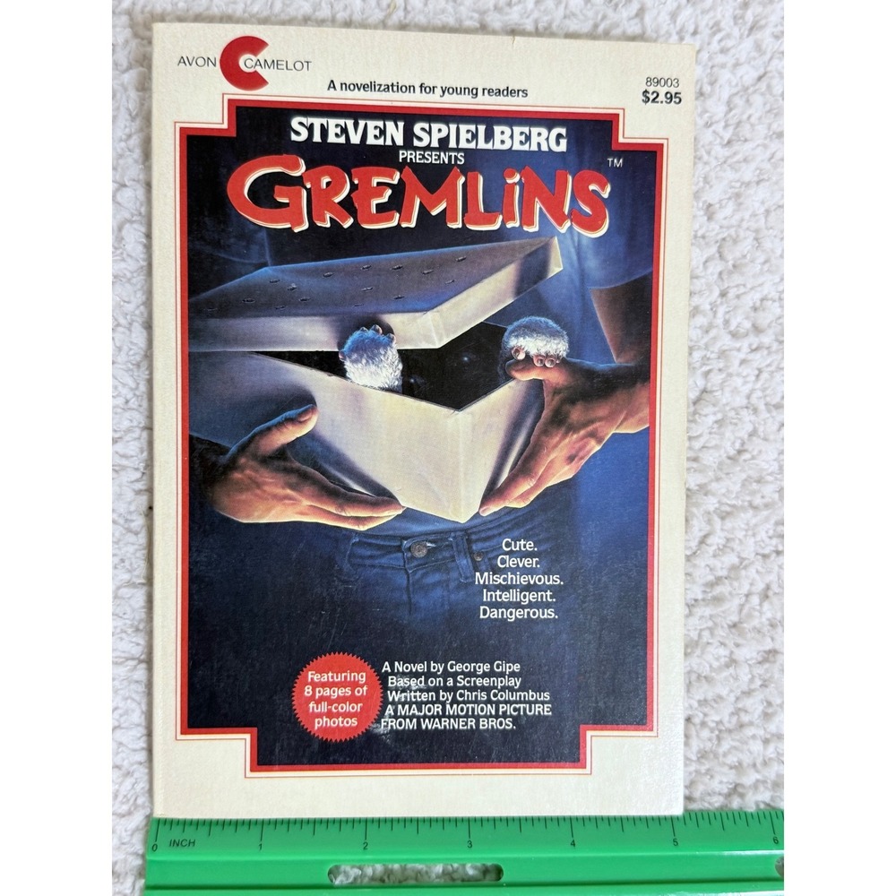 Steven Spielberg GREMLINS Movie Book 1984 VINTAGE PAPERBACK 1st Avon Print
